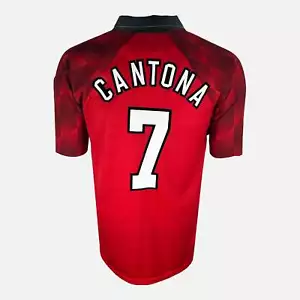 1996-98 Manchester United Home Shirt Cantona 7 [Perfect] L - Picture 1 of 2