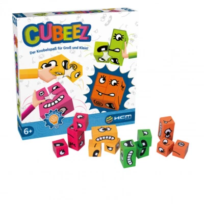 Cubeez - Brain Game - HCM Kinzel Logikspiel ab 6 Jahre - farbige Holzblöcke