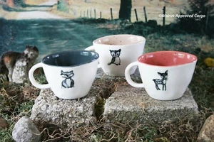 TAZAS CARLEY GALVIN CIERVOS, ZORROS Y BÚHOS (3) - NUEVAS CON ETIQUETAS - BEBE CON ALGUNOS AMIGOS DEL BOSQUE - Imagen 1 de 12