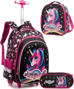 Kinder-schulrucksack mit Rollen & Essenstasche - Bild 1 von 4