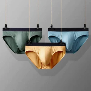 Men's Antibacterial Breathable Mid-Waist Briefs - Picture 1 of 26
