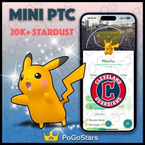 Pokémon PTC Go - Shiny Pikachu MLB Cleveland Guardians✨Special Background✨ - Picture 1 of 1
