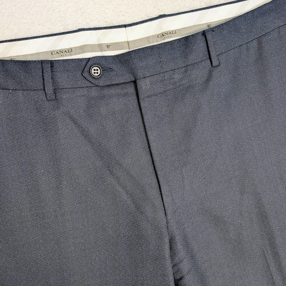 Pantalones de vestir Canali Pantalones Pantalones Hombre 38x32 Azul 100% Lana Hecho en Italia Foto 1 de 4