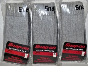 3 PARES Calcetines Para Hombre GRIS Herramienta a Presión X-GRANDES ENVÍO GRATUITO HECHOS EN EE. UU. NUEVOS - Imagen 1 de 4