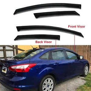 For Ford Focus Sedan & Hatchback 2012-18 Window Visor Rain Guards Wind Deflector - Picture 1 of 7