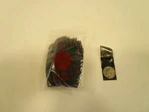 100 Apple baggies 3434 3/4" x 3/4" mini BLACK reclosable baggies bags 100pcs - Picture 1 of 2