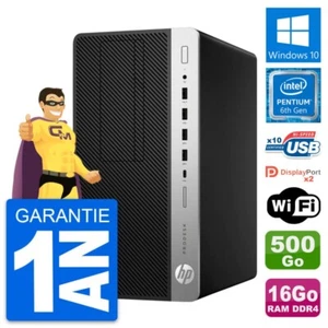 PC Tour HP ProDesk 600 G3 MT Intel G4400 RAM 16Go Disque 500Go Windows 10 Wifi - Photo 1/7