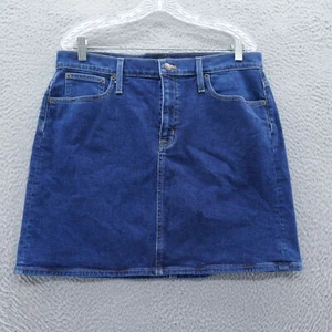 J Crew Womens A-Line Denim Skirt 12 Blue Medium Wash Short Casual NEW - Picture 1 of 17