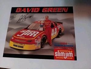 David Green Postcard Autographed #44 Slim Jim 1994 Busch BGN Champion Nascar  - Picture 1 of 3