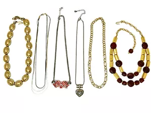 LOTE MIXTO DE 6 piezas de joyería vintage #7: collares gargantilla, moneda de oro, JJ, envío gratuito - Imagen 1 de 11