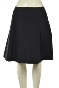 Vera Wang Lavender Label Skirt Size 6 Navy Pleated Above Knee Cotton Career - Picture 1 of 5