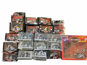 Lot 18 Maisto 1:18 Scale Diecast Harley Davidson Motorcycles + More - Picture 1 of 10