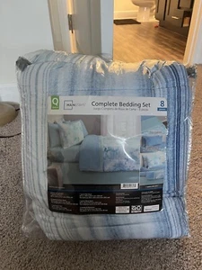 Blue Queen Bed Sheets Set - Picture 1 of 2