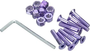 PATIKIL Skateboard Hardware Kit, Mounting Screws Hex Head Bolts Nuts Purple  - Picture 1 of 4