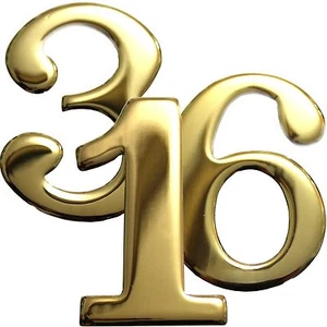 2" Brass Numbers Better Box Mailboxes Brass Mail Box Numbers 2 Inch Brass Number - Picture 1 of 13