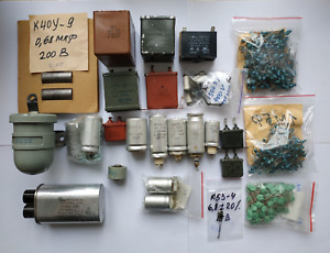 Mix of 500pcs K40U-9, K50-7, Aluminum, Ceramic Soviet USSR Capacitors NEW & Used