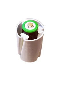 1x Batterieadapter Akku Adapter Mignon auf Baby AA auf C weiß - Zdjęcie 1 z 2
