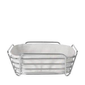 blomus DELARA bread basket, Moonbeam, chrome-plated steel, cotton, - Picture 1 of 1