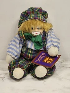 Bambola da collezione porcellana Classic Treasures Katlyn Clown - 8" viola e verde - Foto 1 di 4
