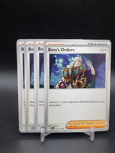 4x Boss’s Orders 172/193 Paldea Evolved Playset Non Holo Pokemon Card - Picture 1 of 1