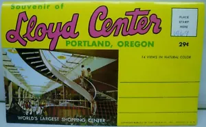 Vintage Souvenir of Lloyd Center Portland Oregon Fold Out Postcard - Picture 1 of 17