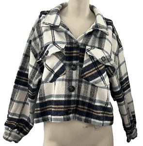 Ashley Outerwear 26 International Womens Size Large Plaid Short Jacket Shacket - Picture 1 of 6