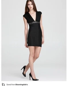 Vestido Sky Tally Mini Halter Top Cadena Plateada Pequeño Negro XS NUEVO CON ETIQUETAS $322 - Imagen 1 de 6