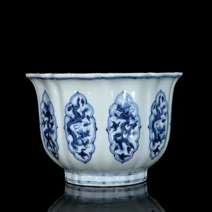 Chinese Blue&white Porcelain Hand Painted Exquisite Dragon Pattern Bowls 8177 - Picture 1 of 9