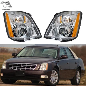 Right+Left Headlight For Cadillac DTS 2008-2010 2011 HID/Xenon Chrome Housing - Picture 1 of 14
