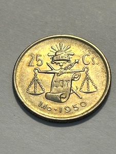 1950 Mexico 25 Centavos/Billon/XF+++ #20074 - Picture 1 of 2