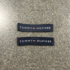 Vintage Lot 2 Tommy Hilfiger Patch Embroidered 1/2” X 2” RARE Sew On Logo - Picture 1 of 3