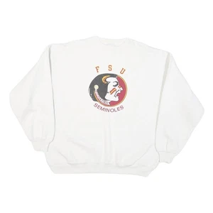 ULTRA SWEATS Herren Pullover weiß FSU Seminolen Rundhals L Baumwollmischung - Bild 1 von 6