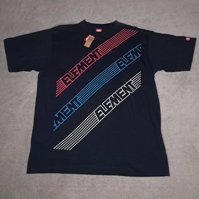 Camiseta De Colección Y2K Element Skateboarding Para Hombres XL Negra Logo Grande Spellout Foto 1 de 4