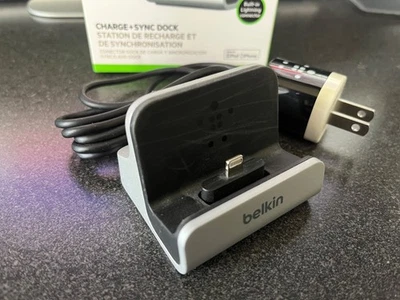 Belkin Charge + Sync Charging Dock F8J045 + AC Adapter made for iPhone iPod - Image 1 of 4