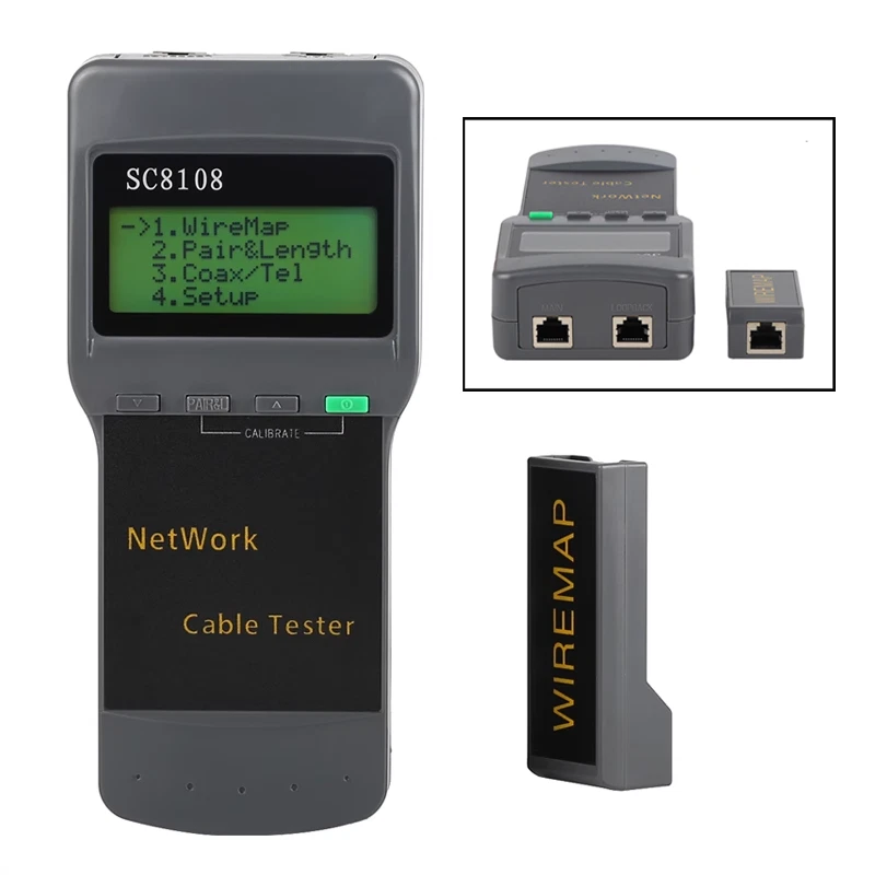 SC8108 Network Cable Breakpoint Length Tester 5E/6E Line Tester RJ45 LAN 1350M - Image 1 of 4