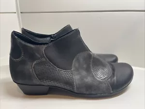 Remonte Women’s Leather Patchwork Ankle Booties Side Zip Size EU 42/ US 10 - Picture 1 of 9
