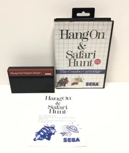 Hang-On & Safari Hunt (Sega Master System, 1986) Complete With Manual - Picture 1 of 8