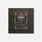 Las Vegas Casino 4'' X 4'' Square Wooden Coaster