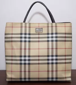 Burberry London Beige Nova kariert beschichtete Canvas Tragetasche Upcycle Ready - Bild 1 von 10