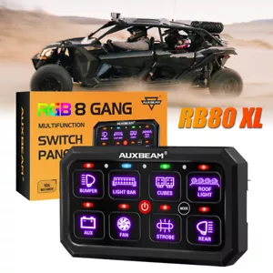 AUXBEAM RB80 XL Multifunction 8 Gang RGB Switch Panel For Can Am Maverick 17-24 - Bild 1 von 12