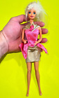 VINTAGE MATTEL BARBIE 1976 HEAD 1966 BODY BLONDE HAIR BLUE EYES GENUINE DRESS