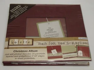 COLORBOK 8X8 SCRAPBOOK ALBUM "CHRISTMAS HOLIDAYS" by Kolette. BEST BUY - Picture 1 of 3