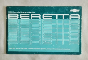Vintage Original 1988 Chevrolet Beretta Owners Manual - Bild 1 von 4
