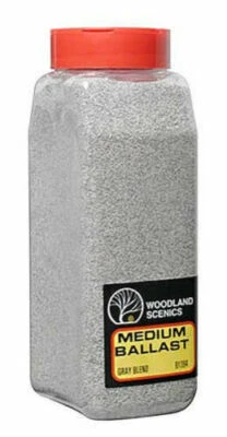 Woodland Scenics ~ Nuevo 2024 ~ Balastro Medio Mezcla Gris ~ Cualquier Escala ~ B1394 Foto 1 de 2