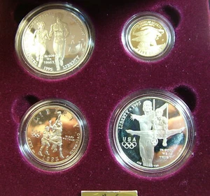 1995 US Olympic Coin Of The ATLANTA Centennial Olympic Games With Gold - Picture 1 of 11