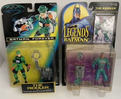VINTAGE LOT NEW Riddler Action Figure Forever Batman Legends of Batman Kenner DC - Image 1 of 4
