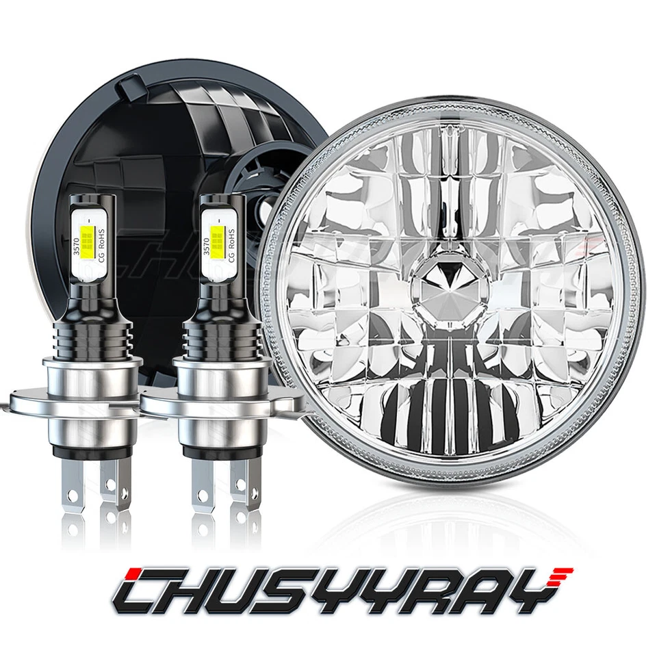 Faro alto/bajo redondo H6024 para Oldsmobile Cutlass Supreme 2 piezas 7 pulgadas + H4 Foto 1 de 4