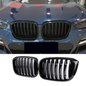 For BMW X3 G01 X4 G02 2018-2021 Black Front Upper Bumper Mesh Grill Grille 2CS - Bild 1 von 3