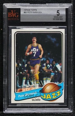 1979-80 Topps Pete Maravich #60 BVG 5 HOF - Image 1 of 2