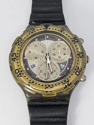 Herrenuhr Swatch Aqua Chrono Onda Nera SBM103 Swiss Made 42mm von 1995 - Bild 1 von 4